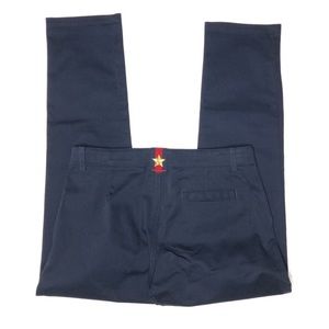 Gucci Womens Size XXS Navy Blue Cotton Chinos